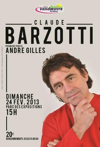 concert Claude Barzotti à Vandoeuvre les Nancy