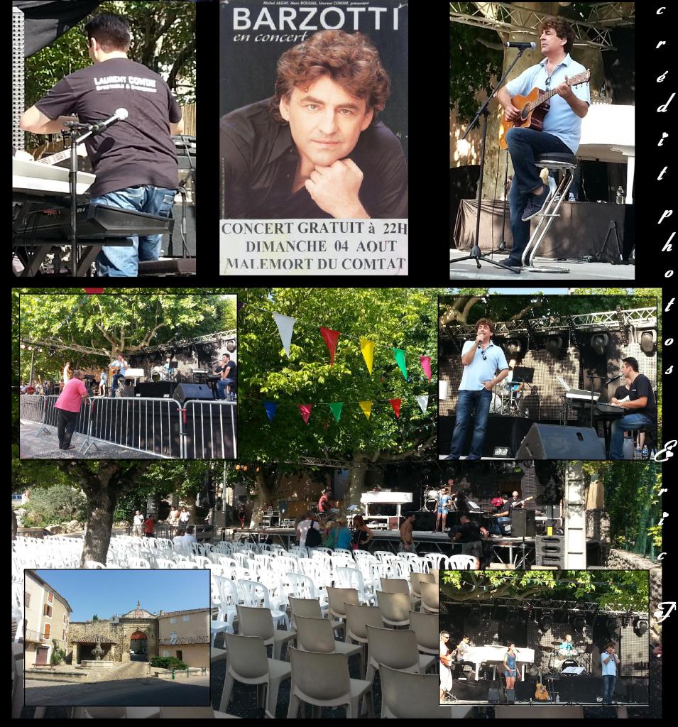 Concert Claude Barzotti à Malemort du Comtat le 4 août 2013
