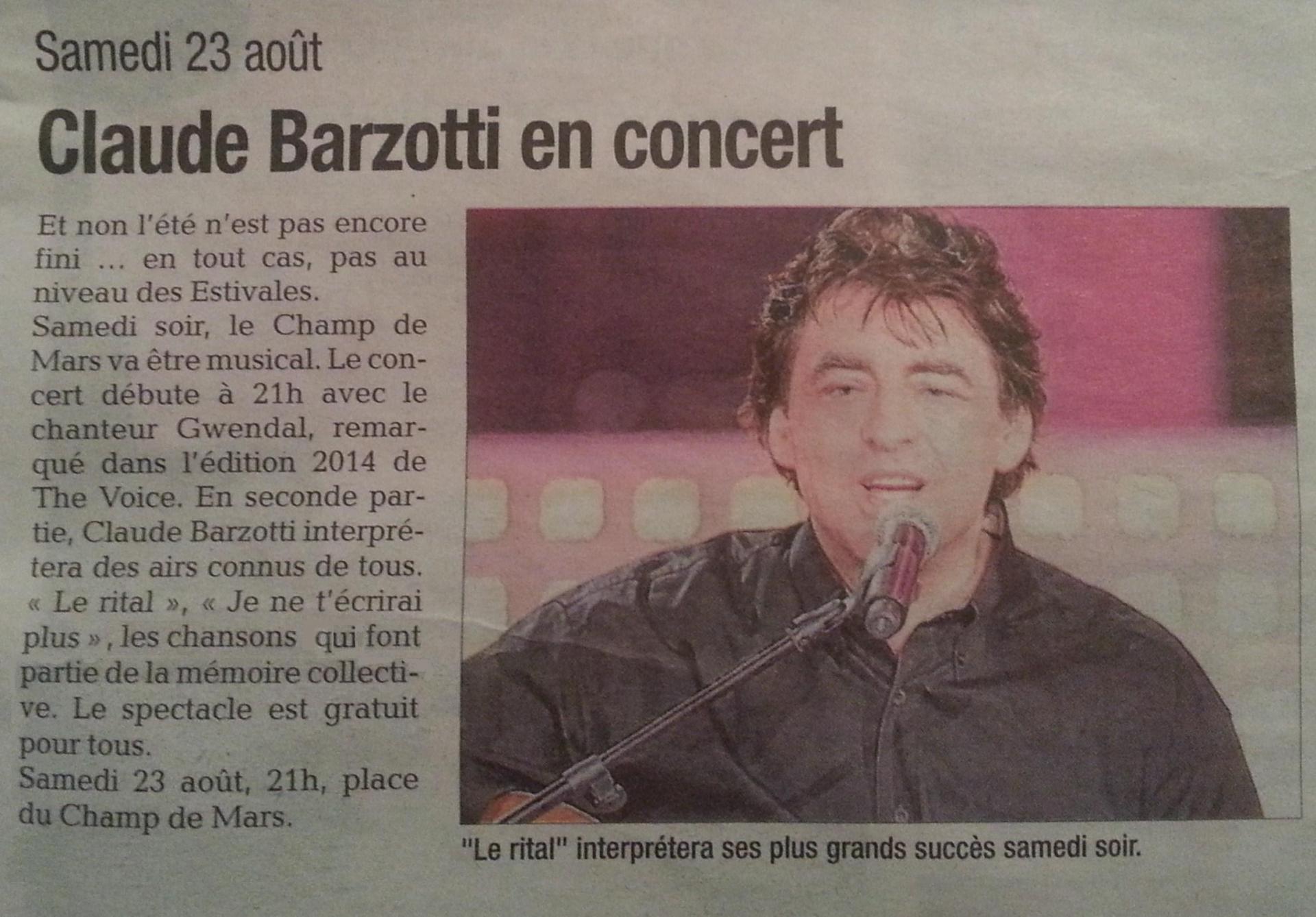 presse Barzotti Pierrelatte 23 aout 2014