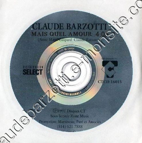 CD promo Canada "Mais quel amour" 1991 CTCD-16015