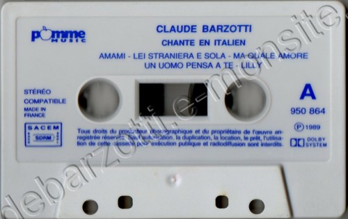 Claude Barzotti chante en italien 