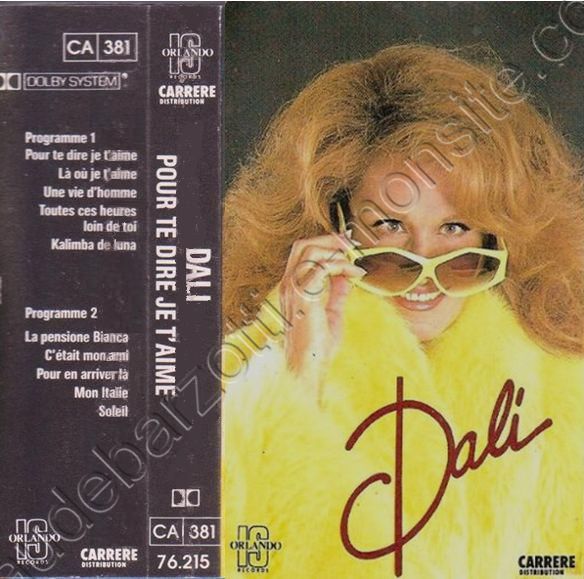 k7 audio de Dalida "Dali" 